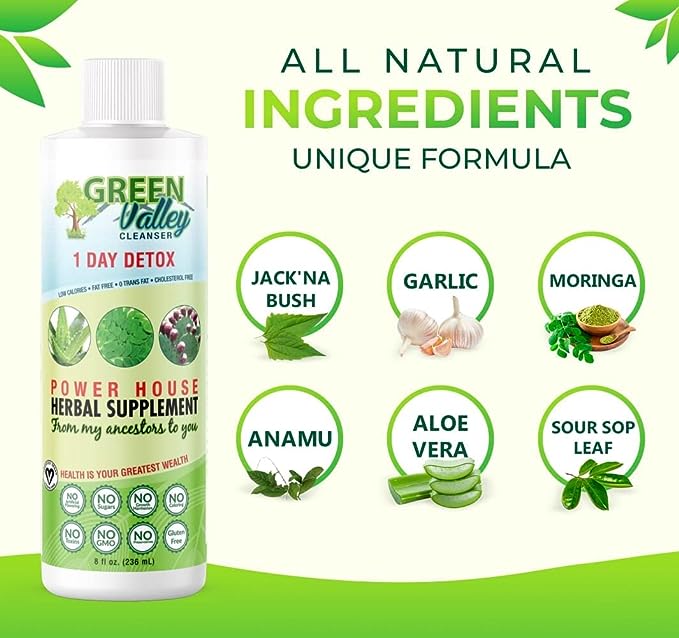 Green Valley Cleanser 1 Day Colon Cleanse Detox Green Valley Cleanser - The Luxe Medspa